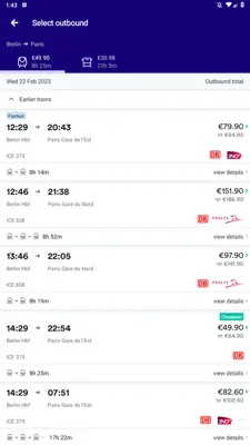 Trainline android App screenshot 1