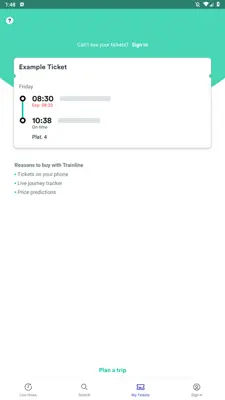 Trainline android App screenshot 3